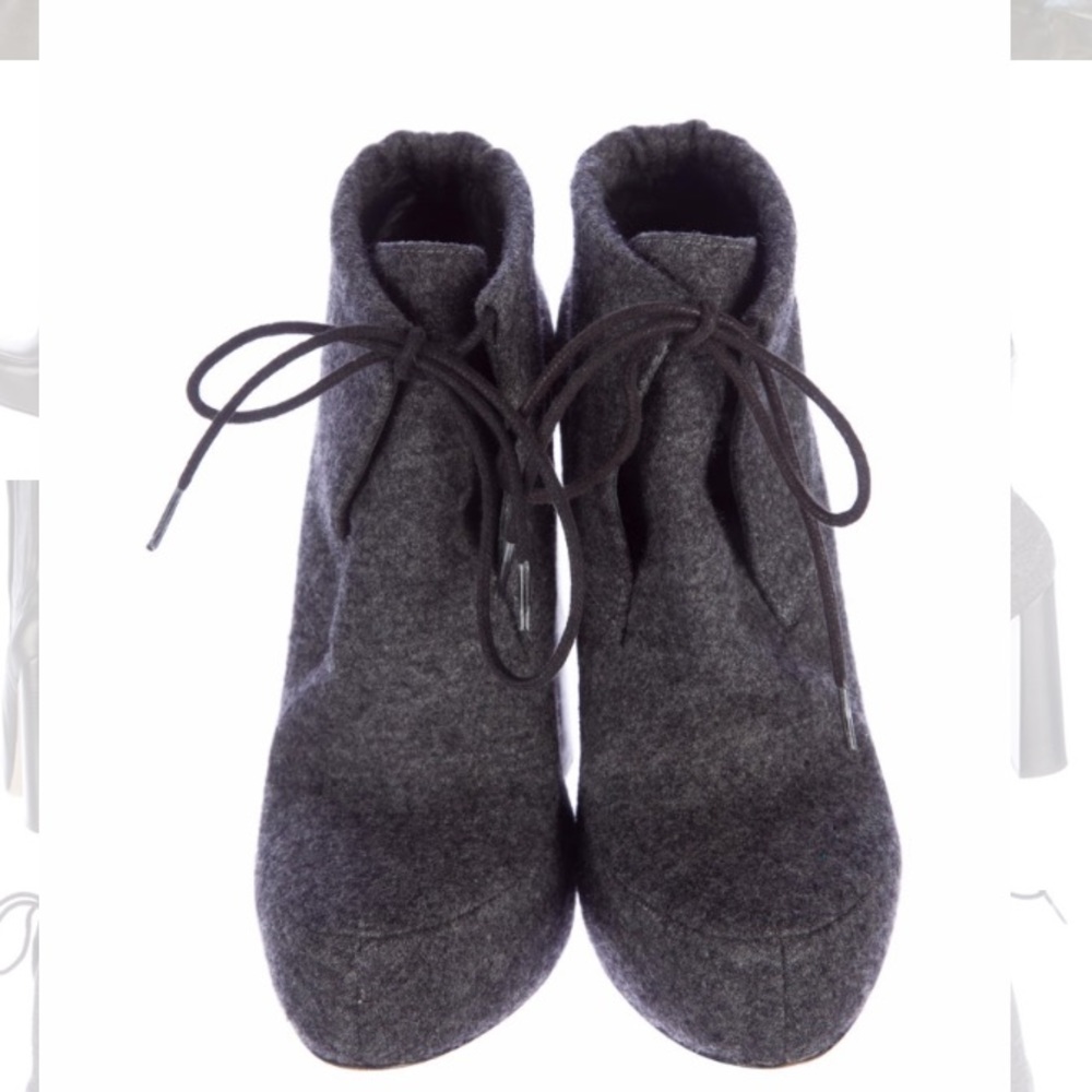 Alexander Wang Wool Platform Booties - image 3